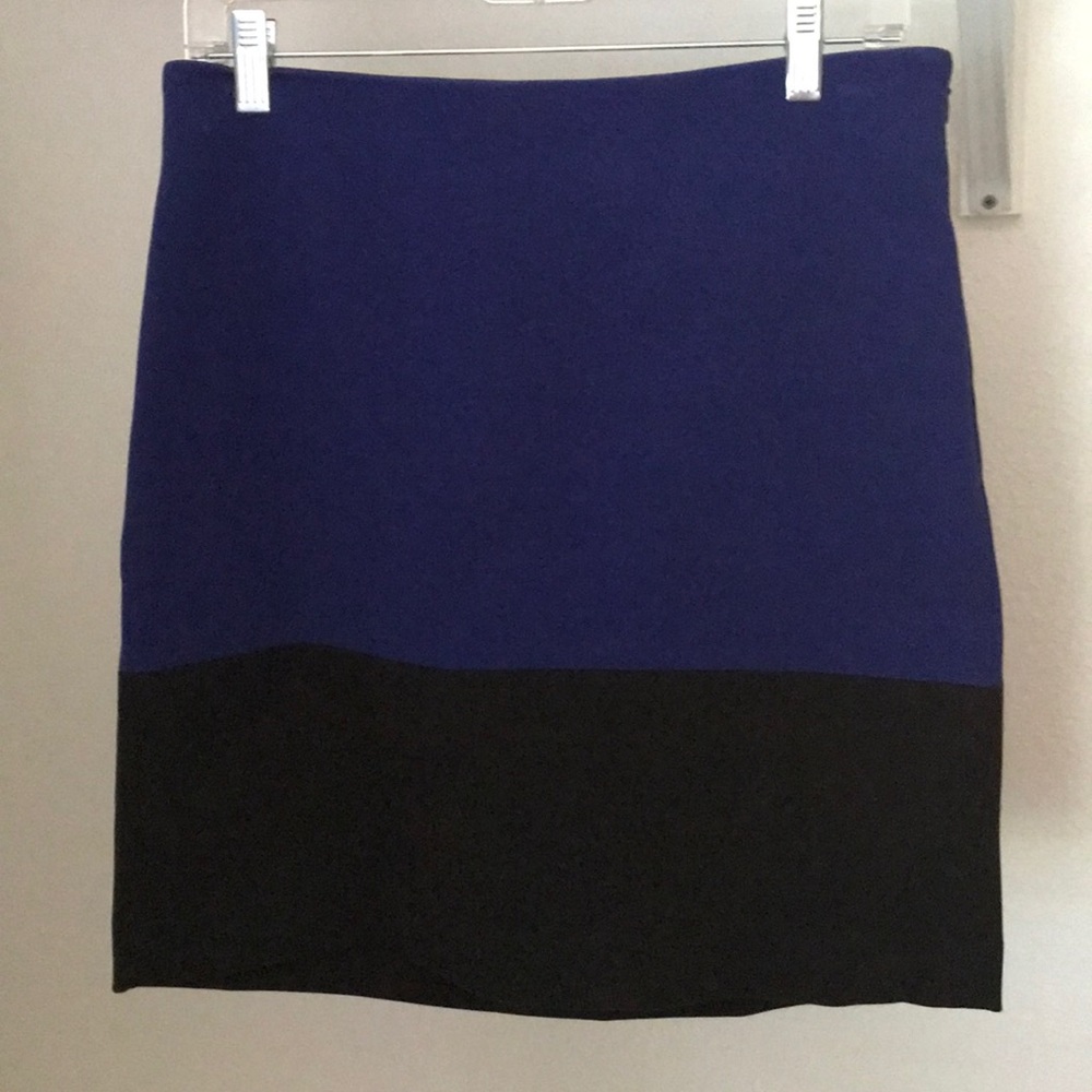 Blue with black trim Loft skirt
